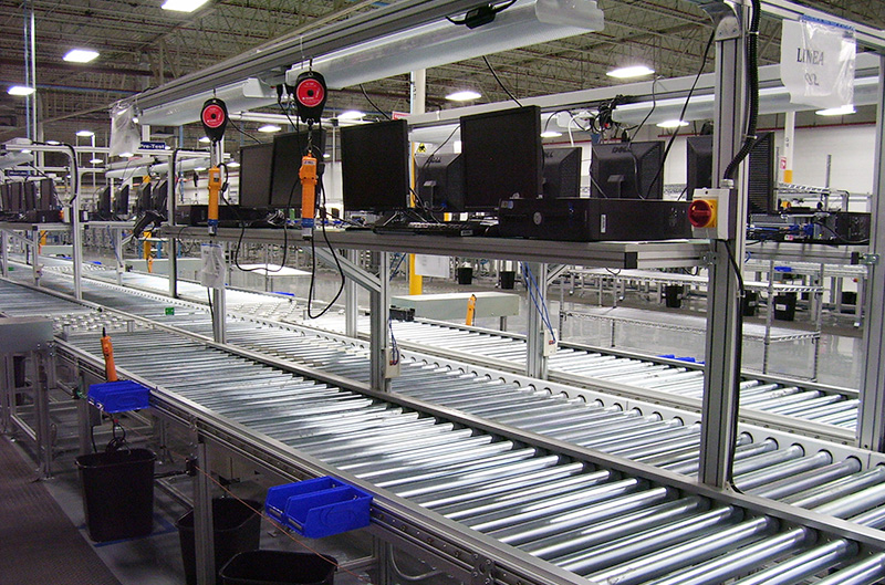 Roller assembly line