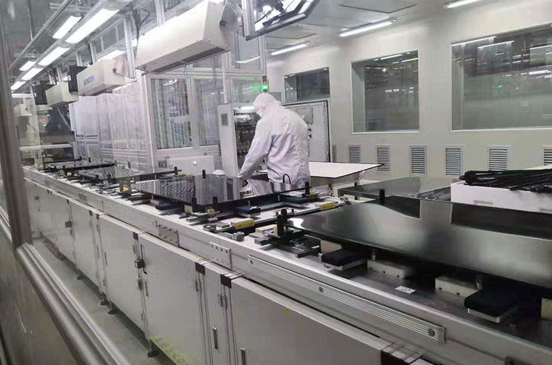 TV module assembly line